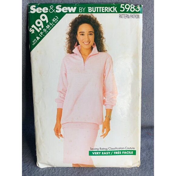 Butterick Misses Top Skirt Sewing Pattern Sz 6-22 5983 - Uncut - Picture 4 of 4